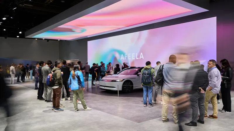 The AFEELA booth at CES 2025