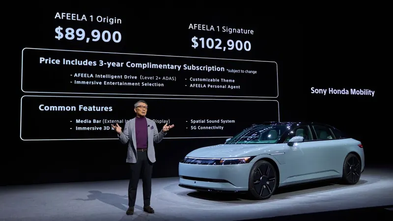 CES 2025: AFEELA 1 Origin and Signature pricing, with three years of services included