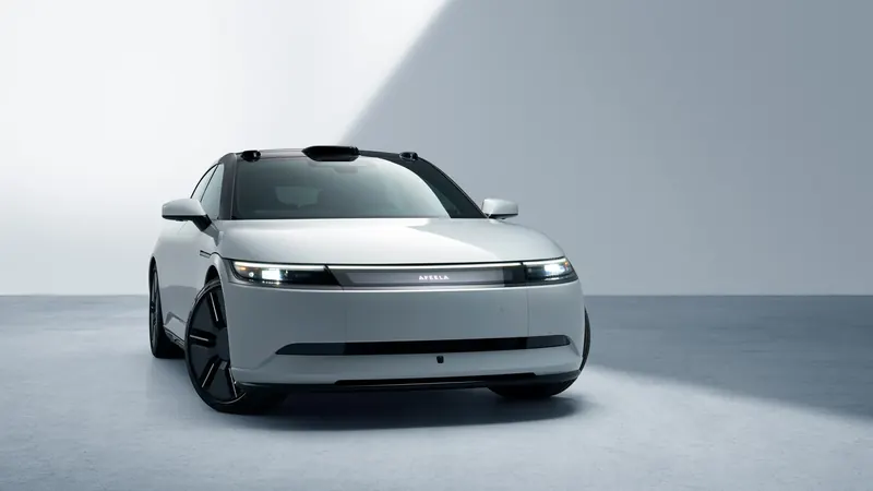 The AFEELA 1: the Media Bar across the front and the sensor pod on the roof. Photo: Sony Honda Mobility